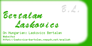 bertalan laskovics business card